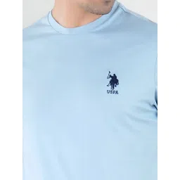 U.S. Polo Assn. Sky Blue Cotton Regular Fit Lounge T-Shirt image 5