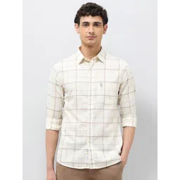 U.S. Polo Assn. Tailored Fit Checked Pure Cotton Opaque Shirt-picture-30