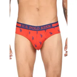 U.S. Polo Assn. Tangerine Orange Printed Briefs-picture-33