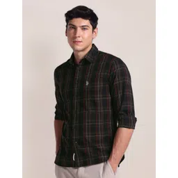 U.S. Polo Assn. Tartan Checks Opaque Checked Cotton Casual Shirt-picture-19