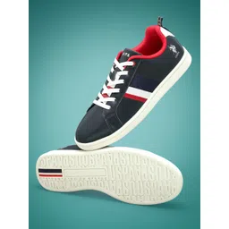 u.s. polo assn. U S Polo Assn LENNART Men Navy Blue Striped PU Sneakers 2FD22554N01-MP-NAVY-picture-17