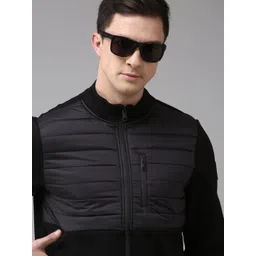 u.s. polo assn. U S Polo Assn Men Black Solid Padded Jacket-picture-41