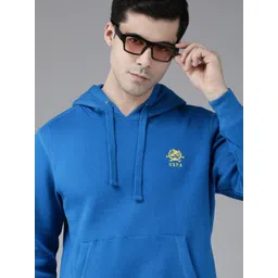 u.s. polo assn. U S Polo Assn Men Blue Brand Logo Embroidered Hooded Sweatshirt-picture-15