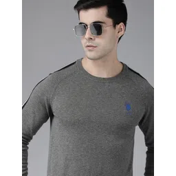 u.s. polo assn. U S Polo Assn Men Solid Pullover with Side Stripes-picture-14