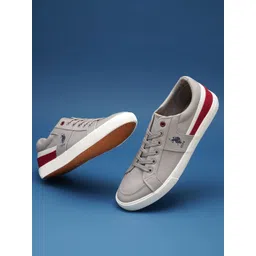 u.s. polo assn. U.S. Polo Assn Men Grey Solid Sneakers-picture-23