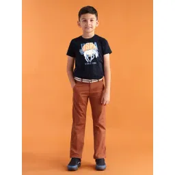 u.s. polo assn. US Polo Kids Boys Rust Cotton Trousers Pants-picture-26