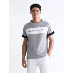 u.s. polo assn. Uspa Active Grey Slim Fit Logo Printed Sports T-Shirt-picture-11