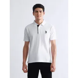 u.s. polo assn. Uspa Active White Slim Fit Sports Polo-picture-46