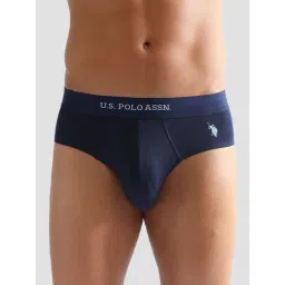 u.s. polo assn. USPA Innerwear Blue Cotton Regular Fit Briefs-picture-43
