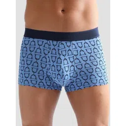 u.s. polo assn. USPA Innerwear Blue Cotton Regular Fit Printed Trunks-picture-23