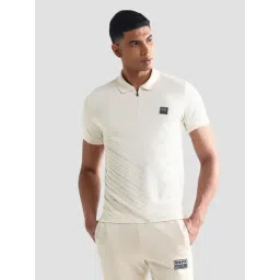 u.s. polo assn. USPA Sport Beige Slim Fit Logo Printed Sports Polo-picture-43