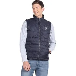 u.s. polo assn. U.s.polo association men's concealed hood sleeveless jacket-picture-23