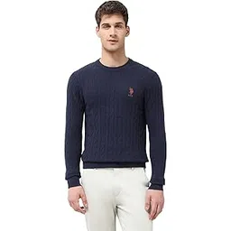 u.s. polo assn. U.S.Polo Association Men's Patterned Knit Regular Fit Sweater-picture-33