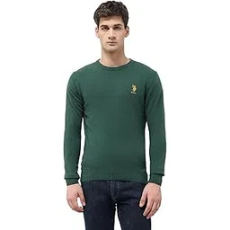 u.s. polo assn. U.S.Polo Association Men's Solid Pattern Regular Fit Sweater-picture-36
