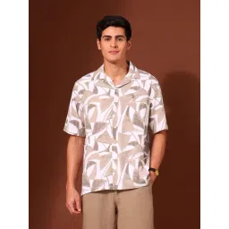 U.S. Polo Assn. White & Brown Relaxed Abstract Shirt-picture-48