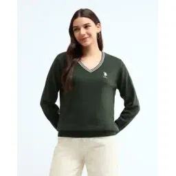 u.s. polo assn. Women V-Neck Pullover with Logo Embroidery-picture-15