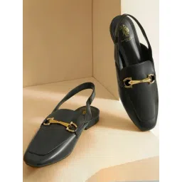 U.S. Polo Assn. Women's Black Sling Back Sandals-picture-36