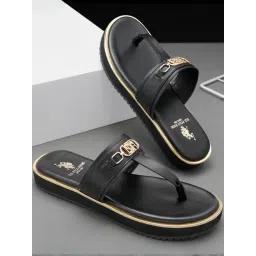 U.S. Polo Assn. Women's Black T-Strap Sandals-picture-26
