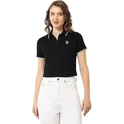 u.s. polo assn. Women's Cotton Solid Regular Fit Polo Shirt-picture-35