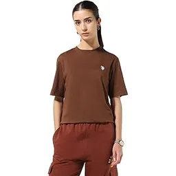 u.s. polo assn. Women's Solid Oversized Fit T-Shirt-picture-11