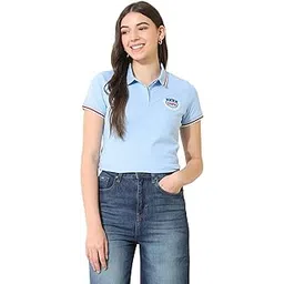u.s. polo assn. Women's Solid Regular Fit Polo Shirt-picture-22