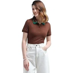 u.s. polo assn. Women's Solid Regular Fit Polo Shirt-picture-29