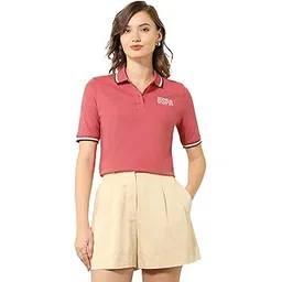 u.s. polo assn. Women's Solid Regular Fit Polo Shirt-picture-26