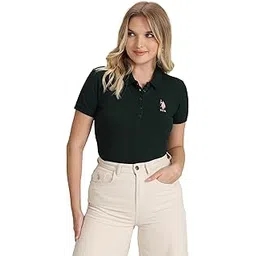 U.S. POLO ASSN. Women's Solid Regular Fit T-Shirt-picture-19