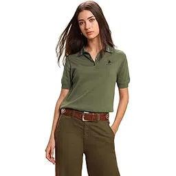 u.s. polo assn. Women's Solid Relaxed Fit Polo Shirt-picture-38