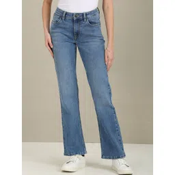 U.S. Polo Assn. Women Bootcut Mid-Rise Clean Look Light Fade Stretchable Jeans-picture-39