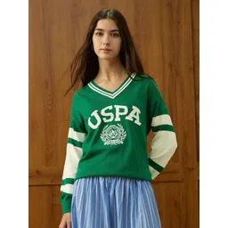 U.S. Polo Assn. Women Typography Printed Pullover Sweater-picture-35