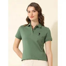 U.S. Polo Assn. Women Women Polo Collar Pockets T-shirt-picture-17