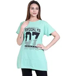 us reload Women CottonRegular Fit T-Shirt/Long Night Wear Top for Women & Girls Soft & Cotton Nightwear Comfortable Lounge & Sleepwear Maroon T-Shirt StylishNight Top Green (Size 3XL)-picture-52