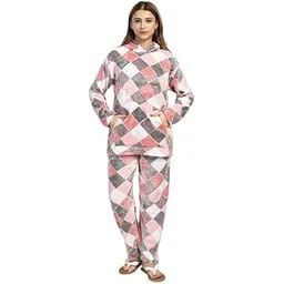 us trendz Winter wear Soft & Warm Printed Full Sleeve Wool Blend Nightwear Set for Women's-picture-44