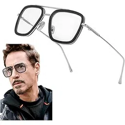 usarmani Tony Stark Avengers End Game Sunglasses Square Frames For Men And Women Transparent-picture-29