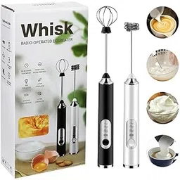 USB Rechargeable Electric Foam Maker - Handheld Milk Wand Mixer Frother for Hot Milk, Hand Blender Coffee, Egg Beater (Black)-picture-26