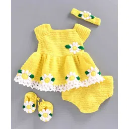 USHA ENTERPRISES Daisy Flower Winter Wear Complete Set - Yellow-picture-19