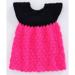 USHA ENTERPRISES Short Sleeves Flower Knit Detailing Dress With Headband & Booties - Pink image 4