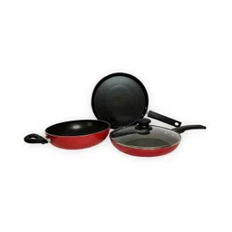USHA SHRIRAM 3 Piece Non Stick Set - Red-image-20