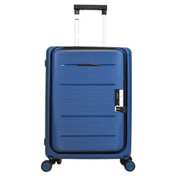 Usha Shriram 360 Degree Wheel & Lock Foldable Check In Bag for Travel Navy Blue - 24 Inch-image-40