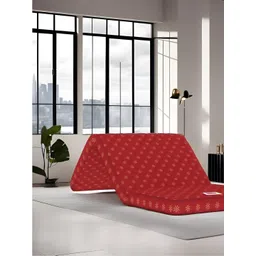 USHA SHRIRAM Essentio Maroon Quilted 3 Fold Reversible Travel Single Size Mattress-picture-28
