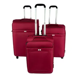 Usha Shriram Fabric Luggage Bags Set of 3 - Red-image-36