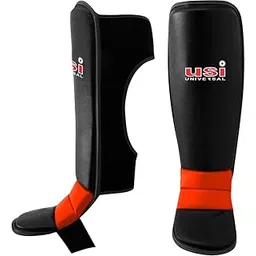 USI UNIVERSAL THE UNBEATABLE 850MA Shin Pads, Shin Guards Pads Instep MMA Muay Thai Kick Boxing Taekwondo Protector Training, Pu Construction, Light Weight Padding, Neoprene Strap Closure-picture-34