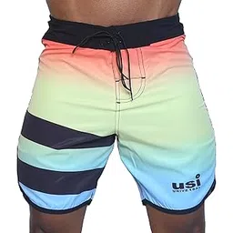 usi universal 411TC Tricolour Sports Shorts for Men, Physique Board Short for Fitness, Polyester Elastane Construction-picture-10
