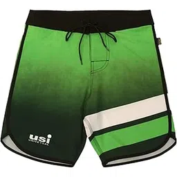 usi universal Men's The Unbeatable 411PS Sublimated Physique Board Shorts, Fitness Shorts, Polyester Elastane Construction, Hook & Loop Fly (Size: Small, Color: Green)-picture-20