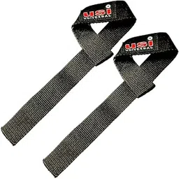 USI UNIVERSAL THE UNBEATABLE 733LSC Cotton Weight Lifting Strap, Strong Cotton Construction, Padded Back of Hand Patch, Excellent Gripping with Bar (Black, Pack of 1 Pair)-picture-36