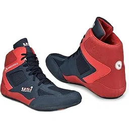 usi universal THE UNBEATABLE Wrestling Shoes, 701WRB Comferto Red/Navy Sports Shoes For Wrestlers For Men & Women With Pu Suede, Mesh & Rubber Construction (Size 7 Uk/Ind)-picture-24