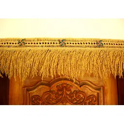 usira Natural Paddy Torana with Beautiful SWASTIK Symbols,3.5Ft Bathada Torana Toran-picture-12