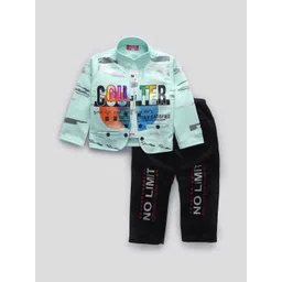 Usman Harooni Collection Boys Printed Shirt with Trousers-picture-25