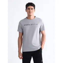 USPA Sport Men Typography Printed Round Neck Slim Fit T-shirt-picture-32